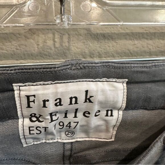 Frank & Eileen Sligo Italian Waxed Denim Jeans Size 29 Silver Metallic Dime - Picture 6 of 13